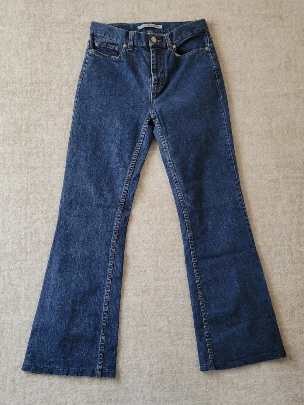 Tommy Hilfiger 1999 Y2K Vintage Bootcut Denim Jeans Size 4 Short Womens Blue